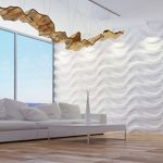 Гипсовая 3д панель Волна широкая