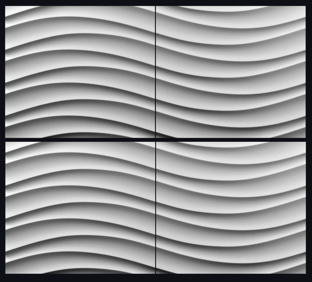 Гипсовая 3д панель Бриз 500х500х20мм — изображение 3