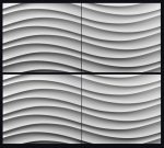 Гипсовая 3д панель Бриз 500х500х20мм — изображение 3