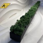 Кашпо из гипса с стабилизированным мхом Black 500х70х50мм