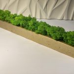 Стабилизированный мох в кашпо Gold-Green 500х70х50мм