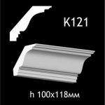 Карниз потолочный из гипса A7Studio К121