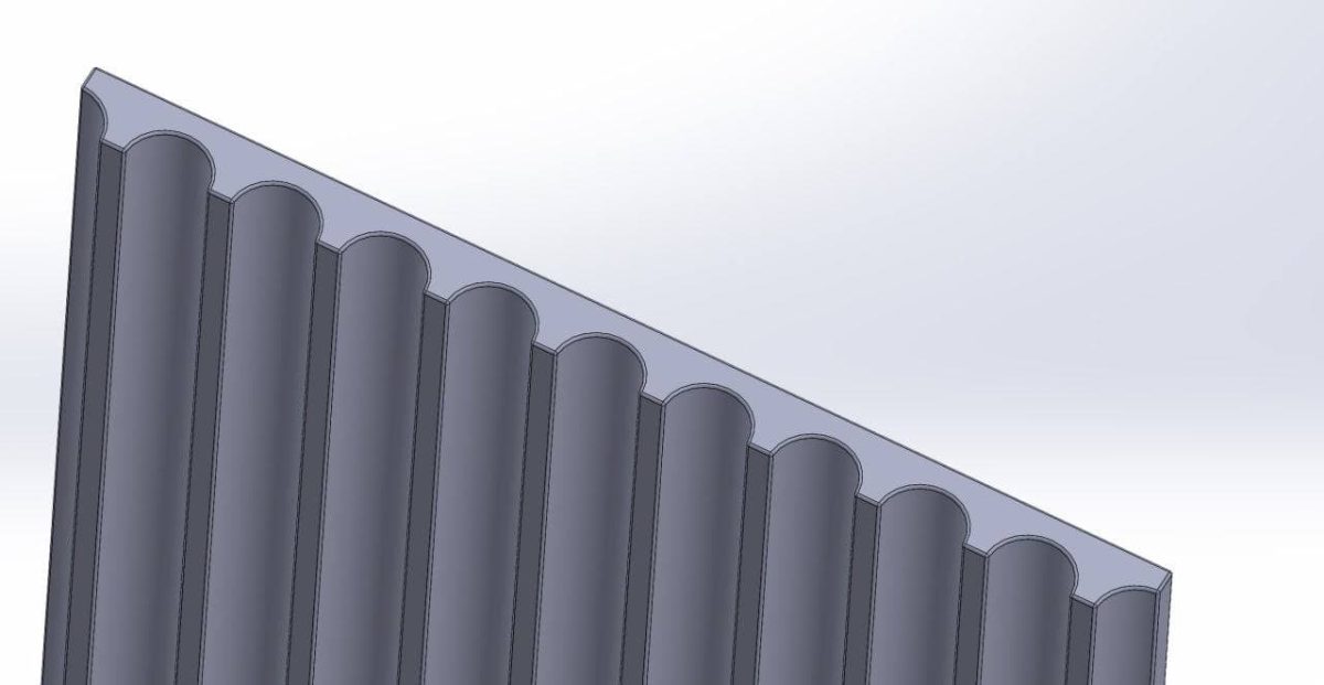 Крупноформатная гипсовая 3Д панель  Каннелюры 30 — изображение 4