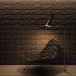 3D панель из гипса КОСОЙ КВАДРАТ