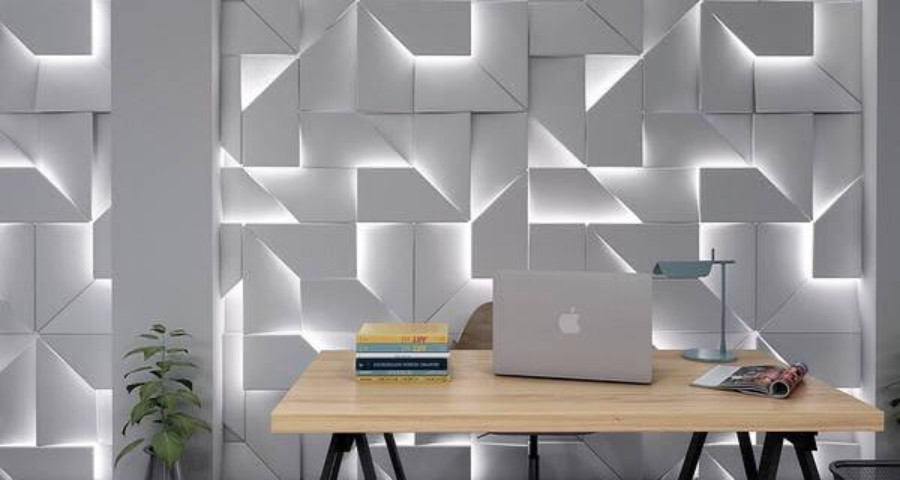 3D панель из гипса «LED IQ» — изображение 1