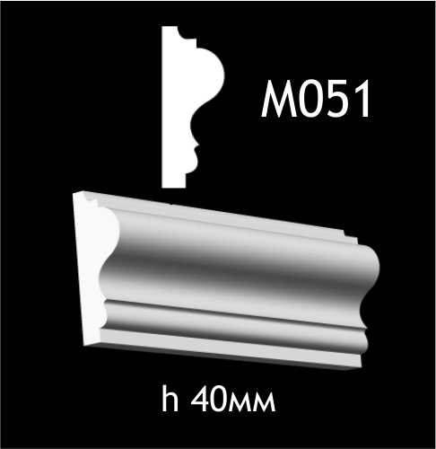 Гипсовый молдинг M051 — изображение 1