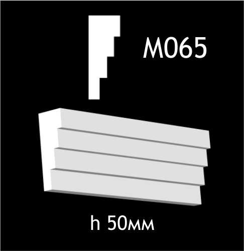 Гипсовый молдинг M065 — изображение 1