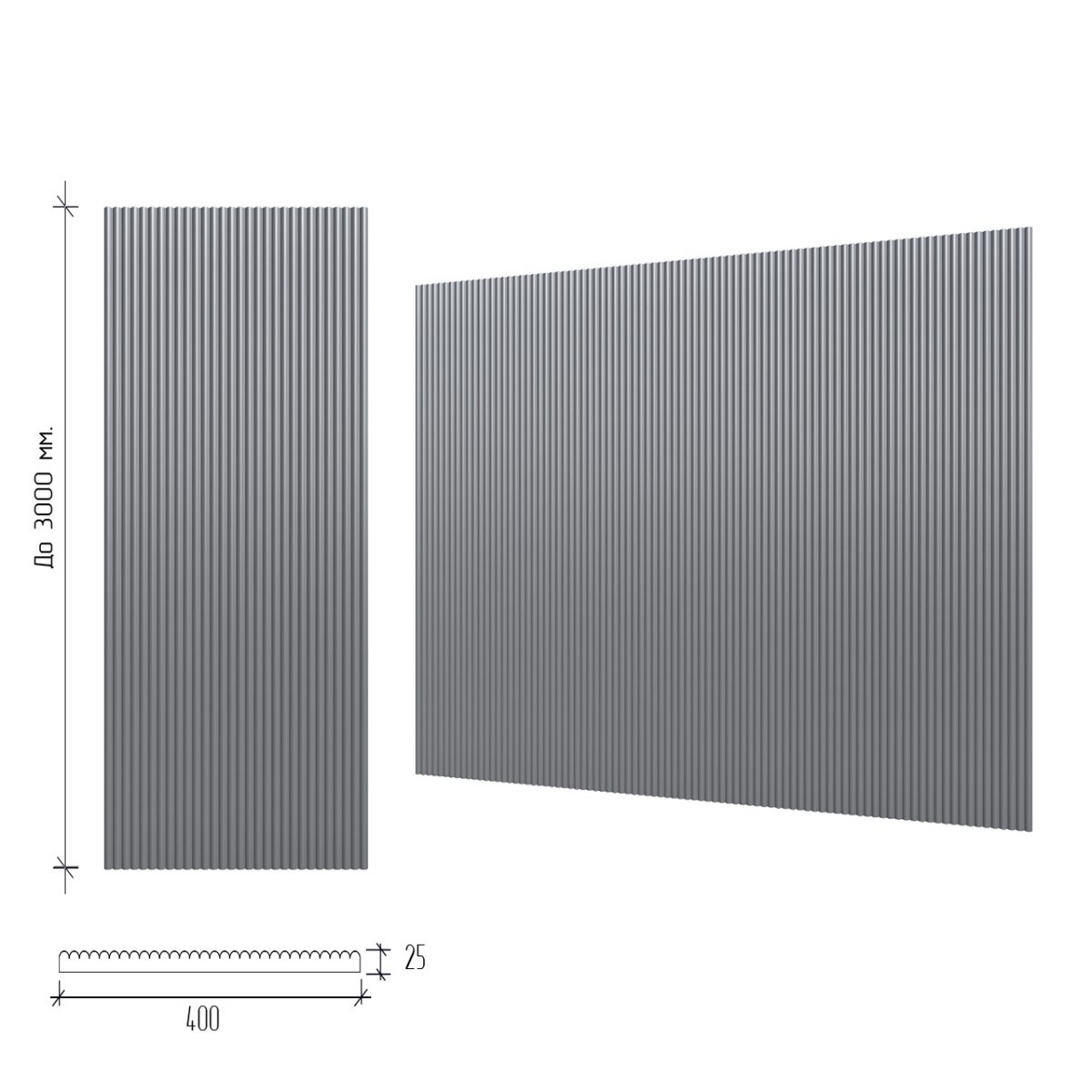 Крупноформатная гипсовая 3Д панель Параллайн 20 — изображение 7