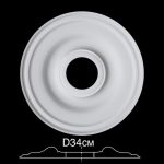 Розетка гипсовая гладкая Р-3