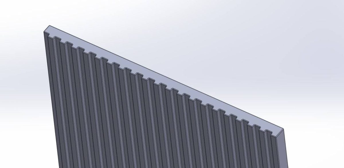 Крупноформатная гипсовая 3Д панель Рейка 10 — изображение 4