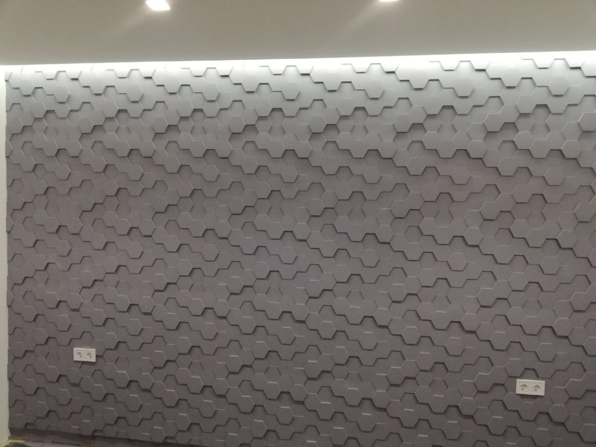 Гипсовые 3D панель Соты 500х500х30мм — изображение 4