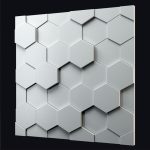 Гипсовые 3D панель Соты 500х500х30мм — изображение 2