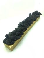 Стабилизированный мох в кашпо Gold-Black 500х70х50мм