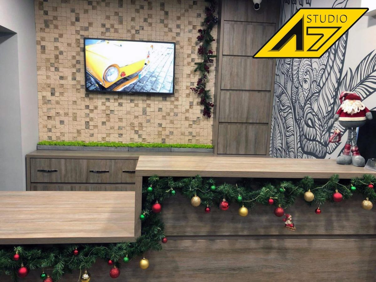 Кашпо из гипса с скандинавским мхом ягель Gray 500х70х50мм — изображение 5