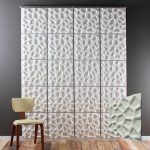 3D панель из гипса ВПАДИНЫ 500x500x20мм