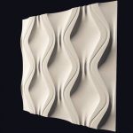 3D Панель из гипса Змейка 500х500х25мм — изображение 2