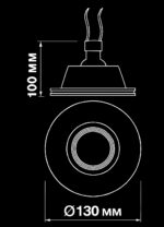Гипсовый точечный встраиваемый светильник SV-001 белый — изображение 4