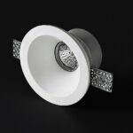 Гипсовый точечный встраиваемый светильник SV-003 белый