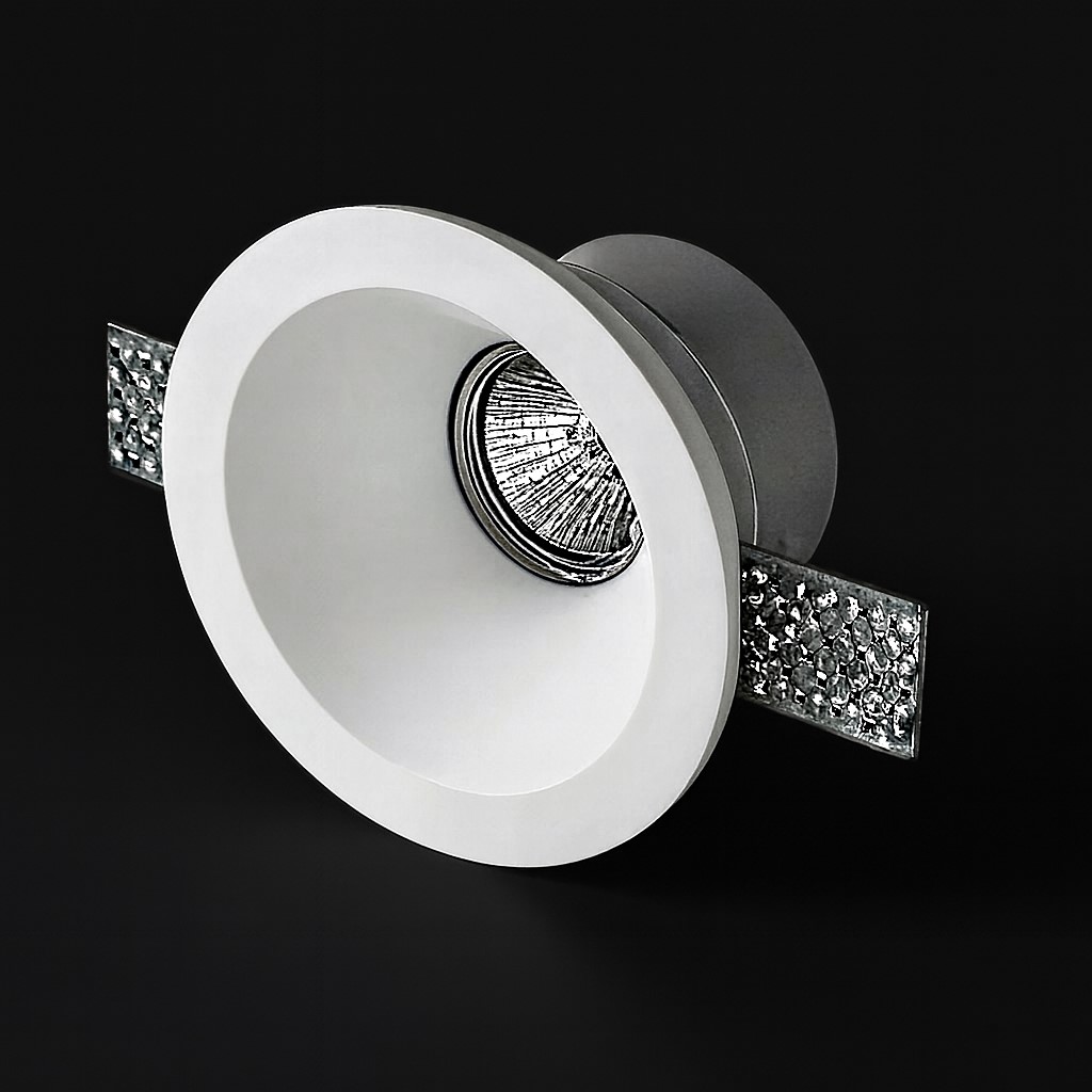 sv003_A7_black Гипсовый точечный встраиваемый светильник SV-003 белый — изображение 1