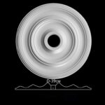 Розетка гипсовая гладкая Р-19