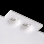 Гипсовый точечный встраиваемый светильник SV-004-2 белый