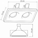 Гипсовый точечный встраиваемый светильник SV-004-2 белый — изображение 5